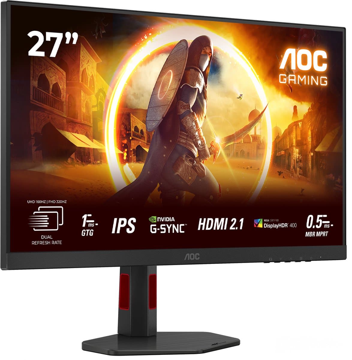 AOC U27G4R 27" 4K Gaming Monitor 160Hz / FHD 320Hz Dual Frame thumbnail 8