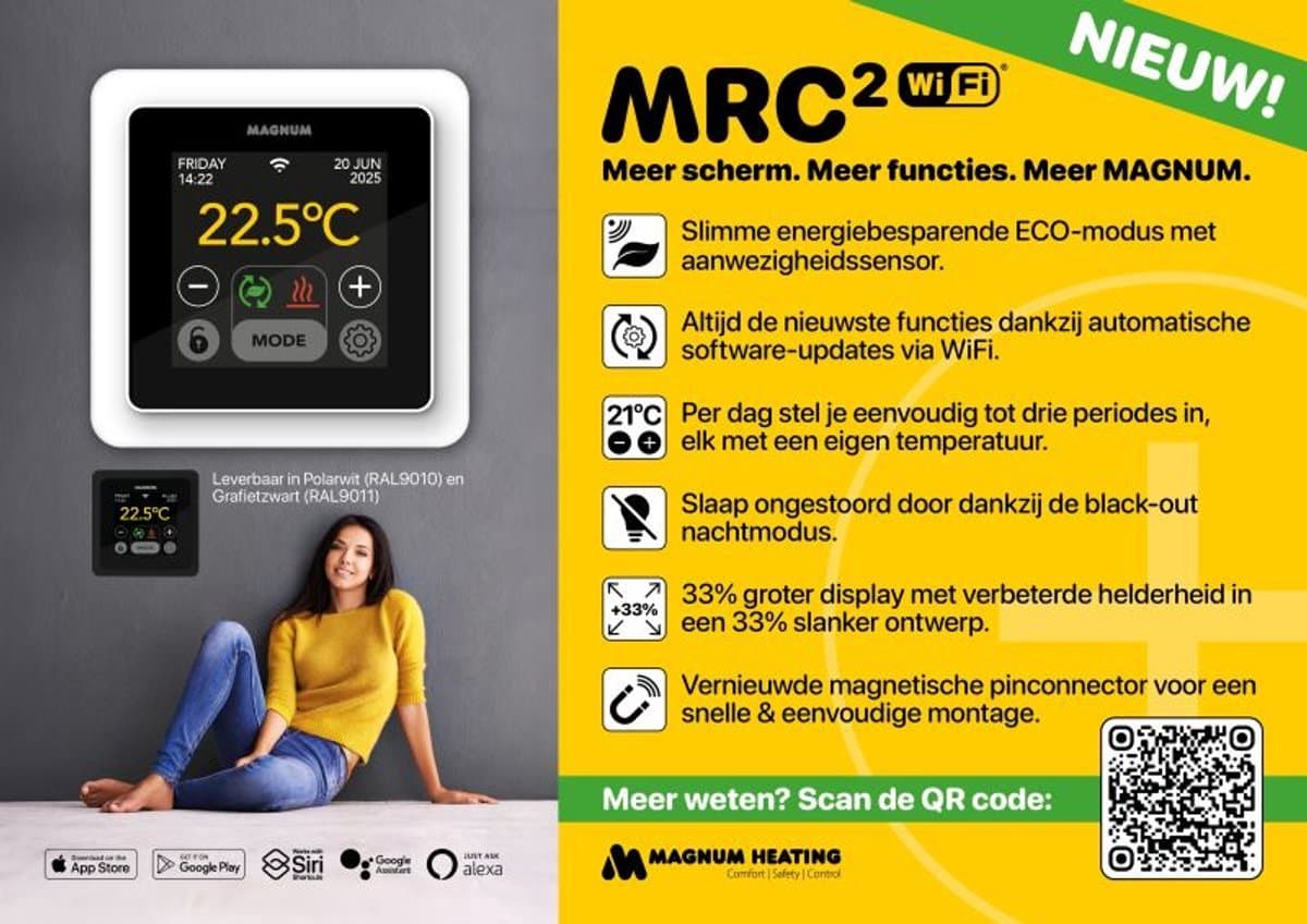 MAGNUM MRC² WiFi-klokthermostaat | RAL 9011 (Grafietzwart) thumbnail 2