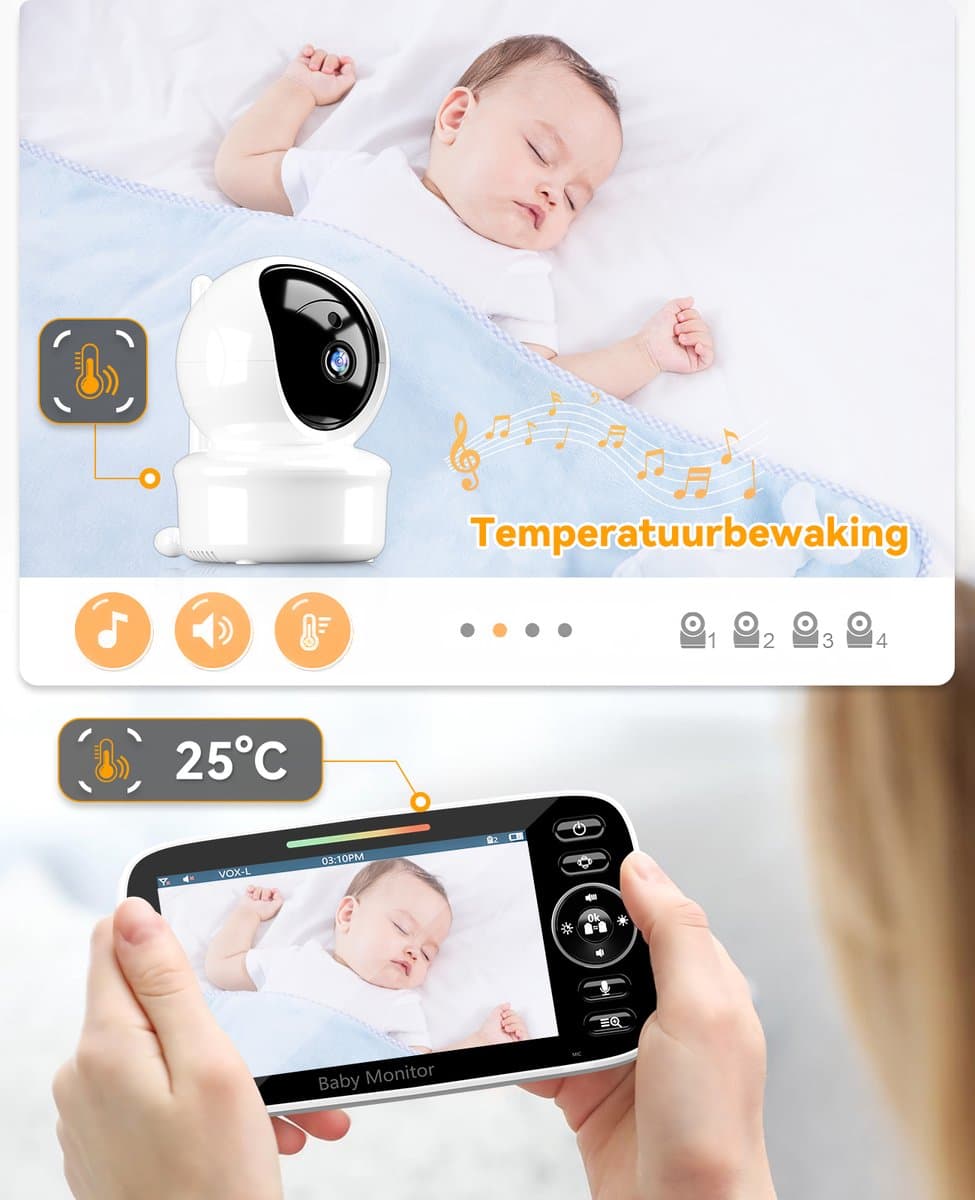 Sytifro 4,3-inch babyfoon zonder wifi thumbnail 8