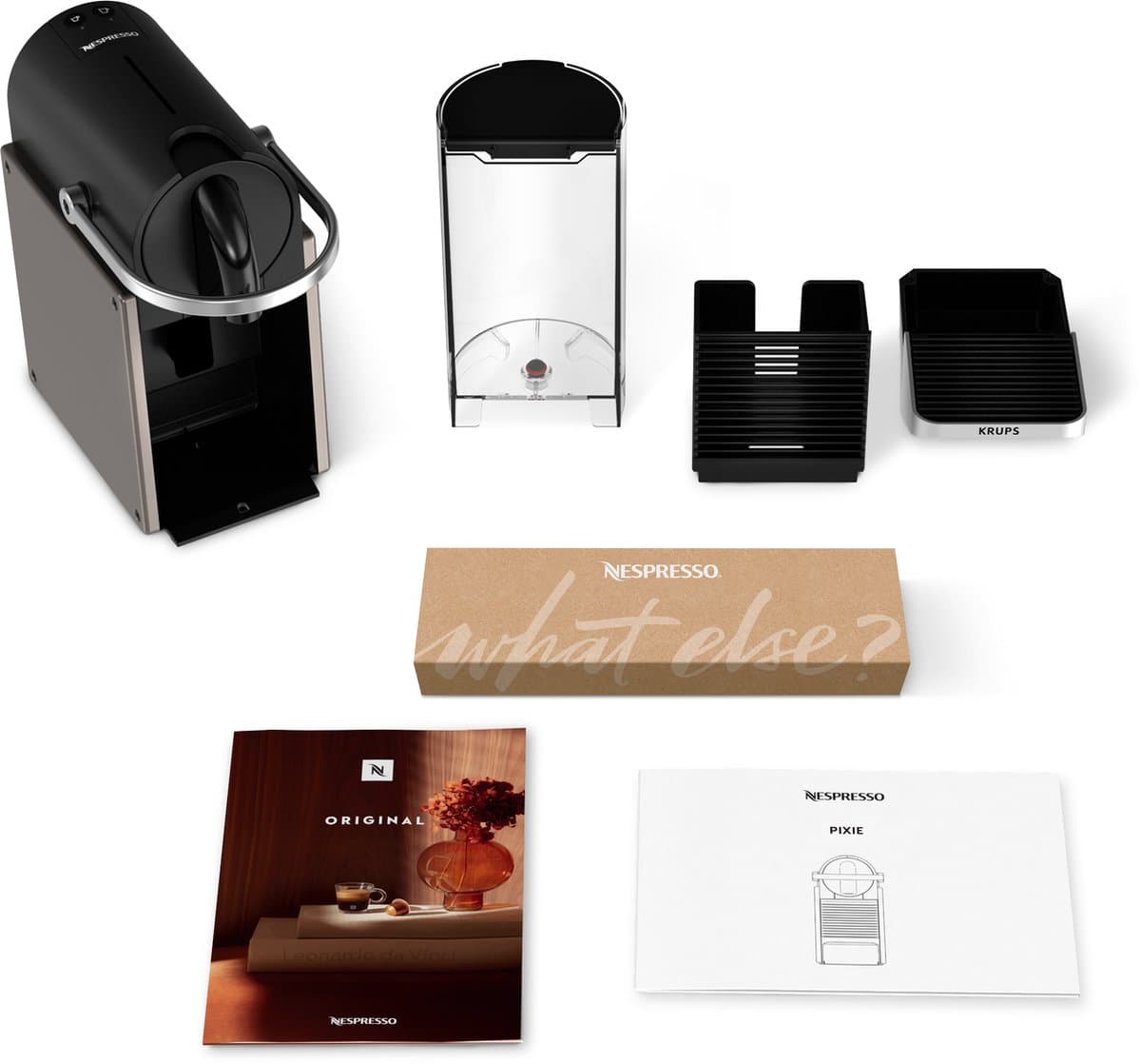 Krups Nespresso Pixie XN306T - Koffiecupmachine - Titan - Compact thumbnail 8