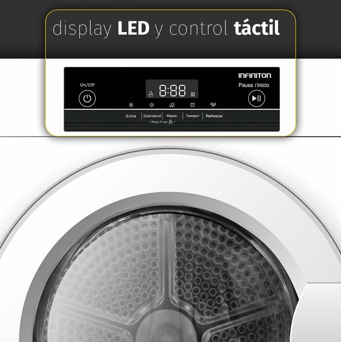 RFWR® Mini Wasdroger met LED-Sensoren en Anti-Rimpelfunctie – 3 kg thumbnail 4