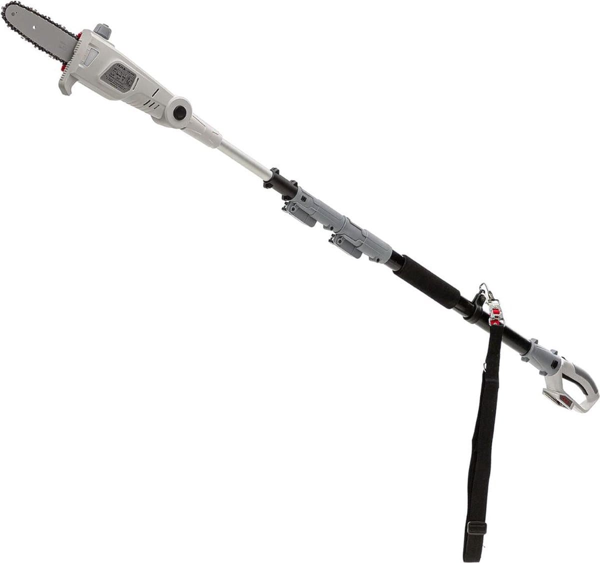MKSS® Telescopische Snoeischaar - Mini Kettingzaag - Heggenschaar - Takkenschaar - Takkenzaag - Elektrische Snoeizaag met Accu - Grijs Wit en Rood thumbnail 2