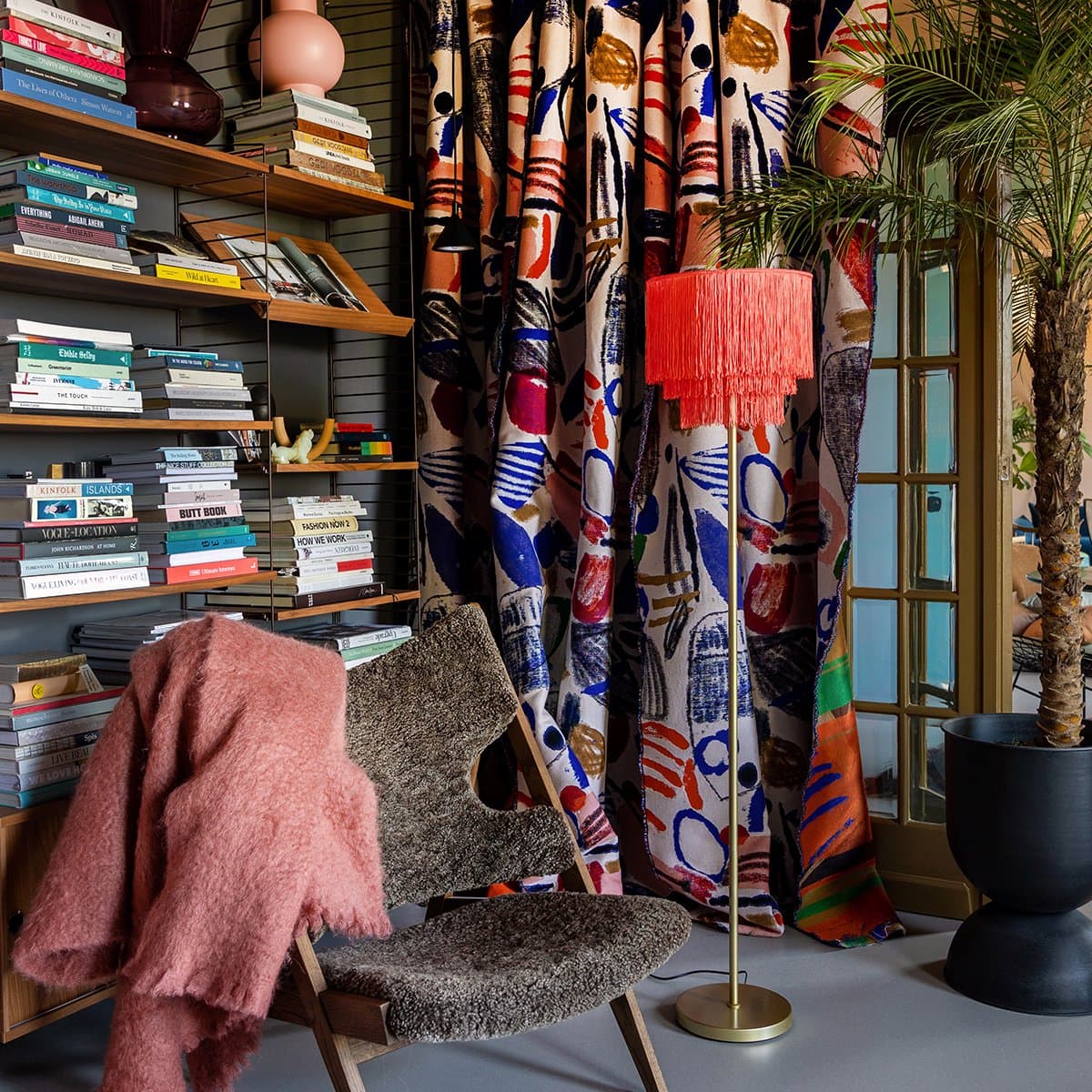 QAZQA franxa - Oosterse Vloerlamp | Staande Lamp - 1 lichts - H 1600 mm - Roze - Woonkamer | Slaapkamer | Keuken thumbnail 3