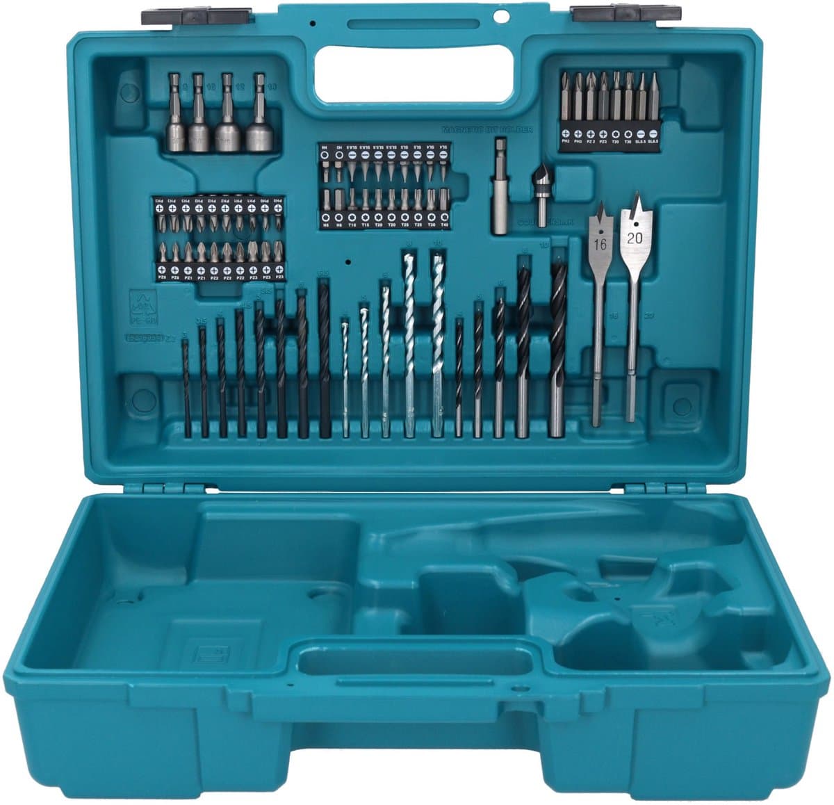 Makita DHP490RFX3 18 Volt accu LXT klopboormachine met 74 delige bitset in koffer en 2x 3.0Ah li-ion accus en lader thumbnail 6