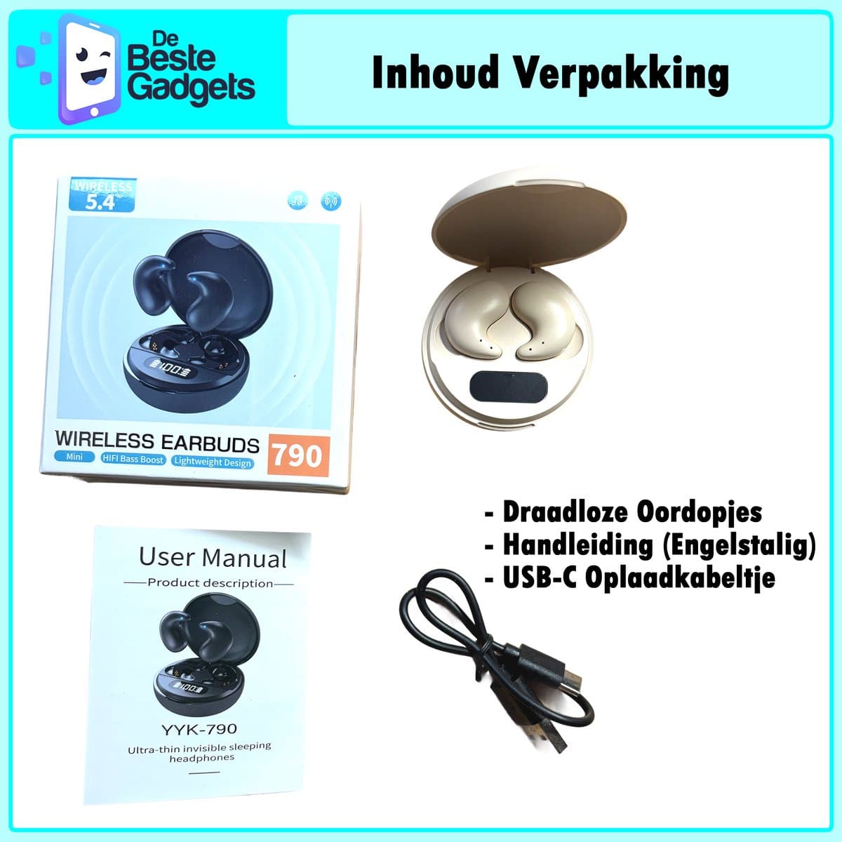 De Beste Gadgets Invisible Sleep Earbuds: Bluetooth 5.4, 24u batterij thumbnail 7