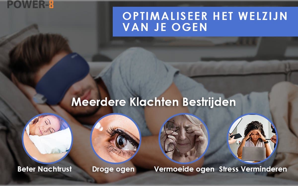Onbekend Power-8 Eye Wellness: smart oogmassage met warm/koud thumbnail 8