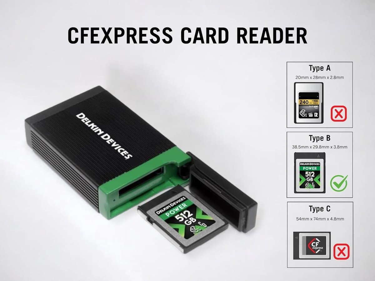 Kaartlezer - CFexpress Type B - Snelle Data Transfer - 40Gbps Snelheid - Compact - Zwart thumbnail 2