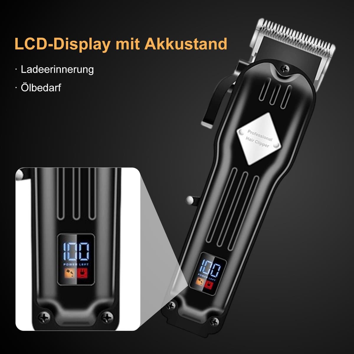 MIVRAY Tondeuses - Oplaadbare Tondeuse Set met Haar Tondeuse en Trimmer Set, Professionele Tondeuse voor Thuis, Kapsel Tondeuse, Metaal Roestvrij Staal, Zwart thumbnail 5