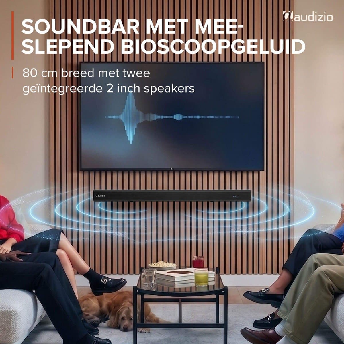 Soundbar - Audizio SB82S - HDMI-ARC - Bluetooth - 120 Watt - Optisch - Soundbar met subwoofer thumbnail 3