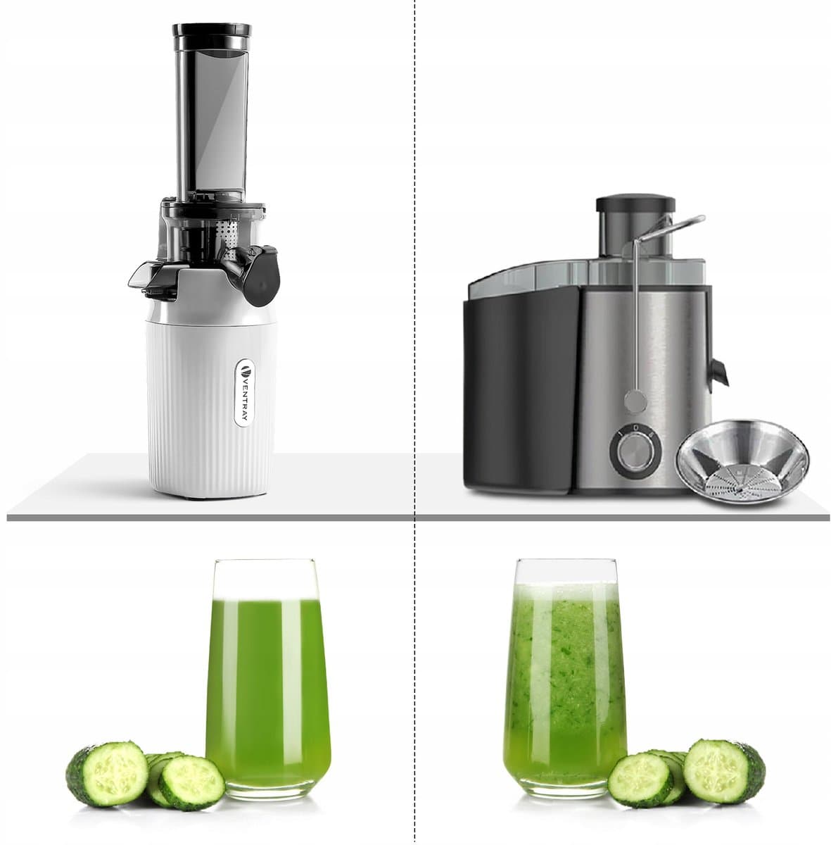 Ventray Essential Ginnie Juicer - compacte slowjuicer - wit thumbnail 6