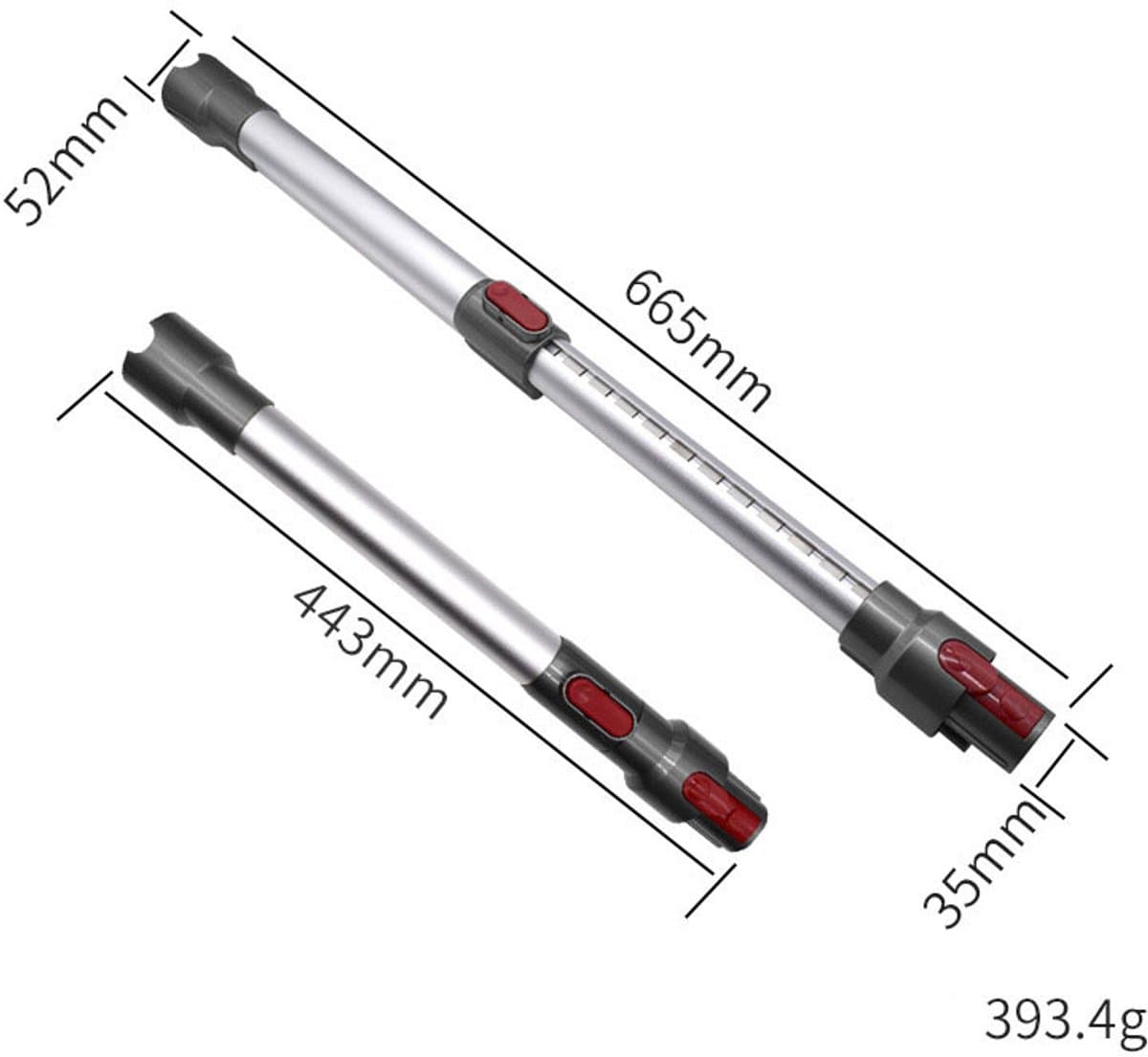 Telescopische verlenging voor Dyson V7 V8 V10 V11 V12 V15 - afbeelding 1