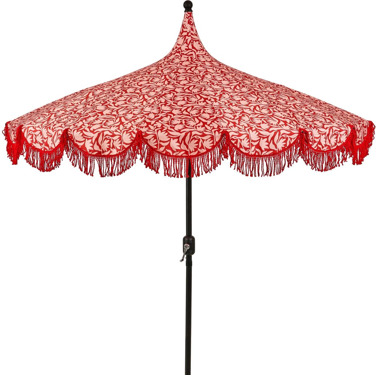 Mica Decorations Kelly Parasol met Draagtas - Stokparasol 238 x Ø235 cm - Tuin of Balkonparasol - Polyester, Staal - Rood