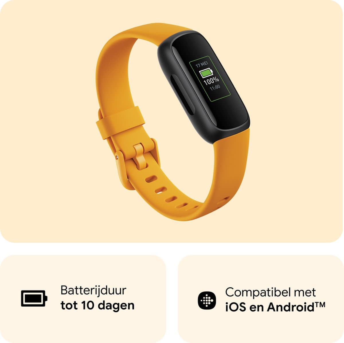 Fitbit Inspire 3 - Activity tracker - horloge met stappenteller - Geel thumbnail 2