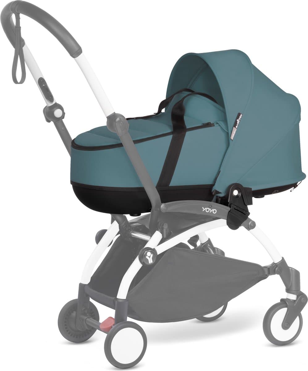 Babyzen YOYO Reiswieg, Aqua - De reiswieg bevat een dikke dubbel matras, ventilerend kuipje & zonnekap - Vereist een YOYO2 frame (apart verkrijgbaar) thumbnail 5