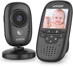 Productfoto van LUVION Easy Black babyfoon met camera, VOX-functie en terugspreekfunctie zonder wifi