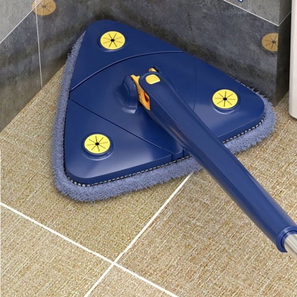 Dailygoody - Mop Spin Mop - Driehoekige Dweil - 360 Graden Draaibaar - Verstelbare thumbnail 4