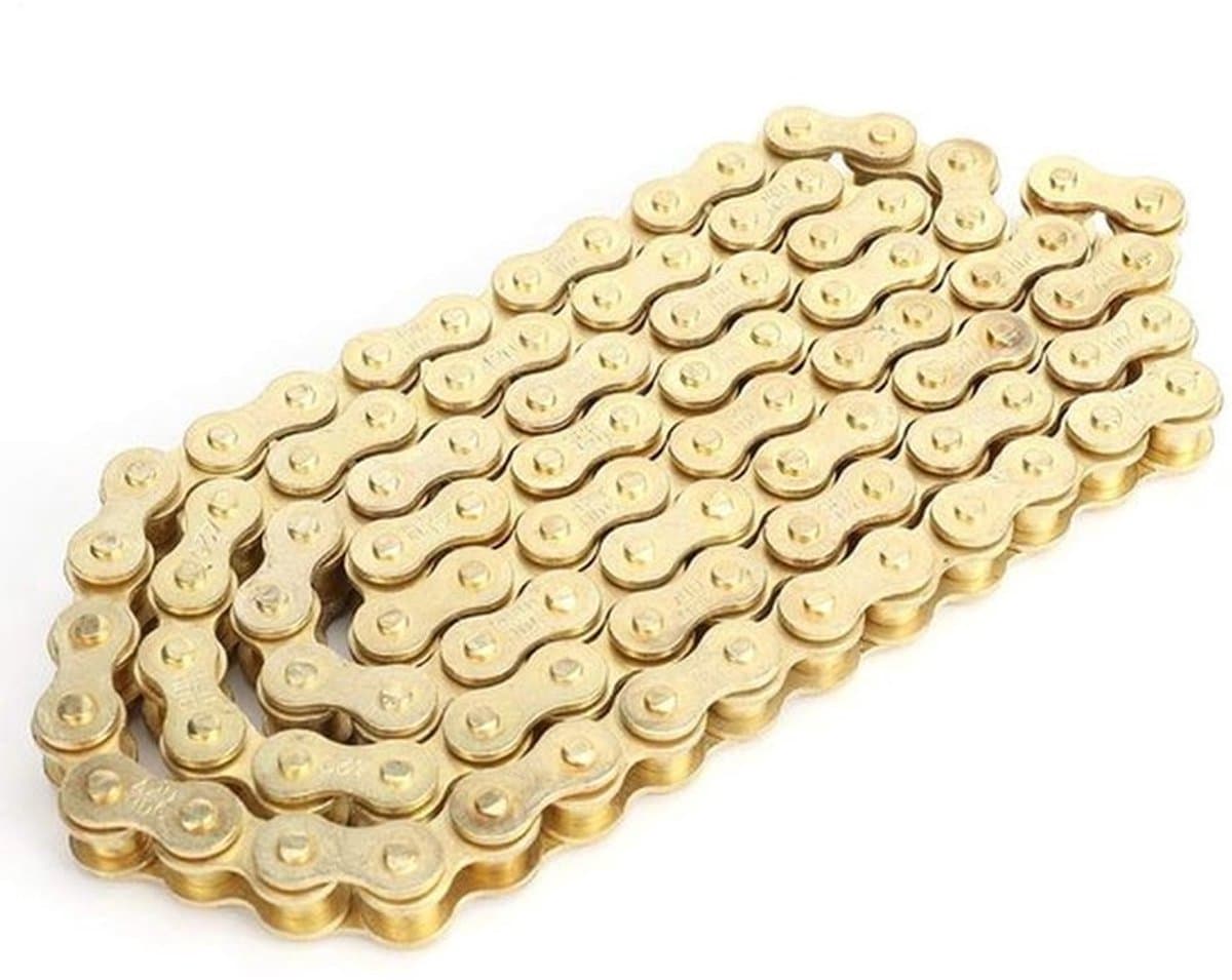 Zware aandrijfketting 48 schakels - goudkleurige 420 motorfietsketting - 50110 PIT Quad - off-road motorfietsen - kart thumbnail 7