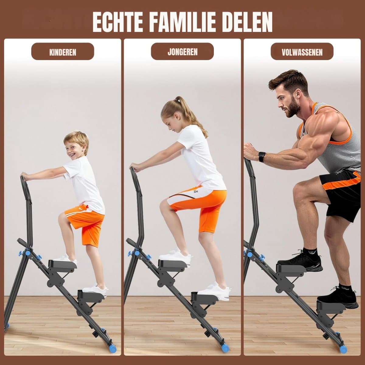 QORA® Crosstrainer - Crosstrainers - Crosstrainer Fitness - Zwart - 135cm x 56cm x 25cm thumbnail 3