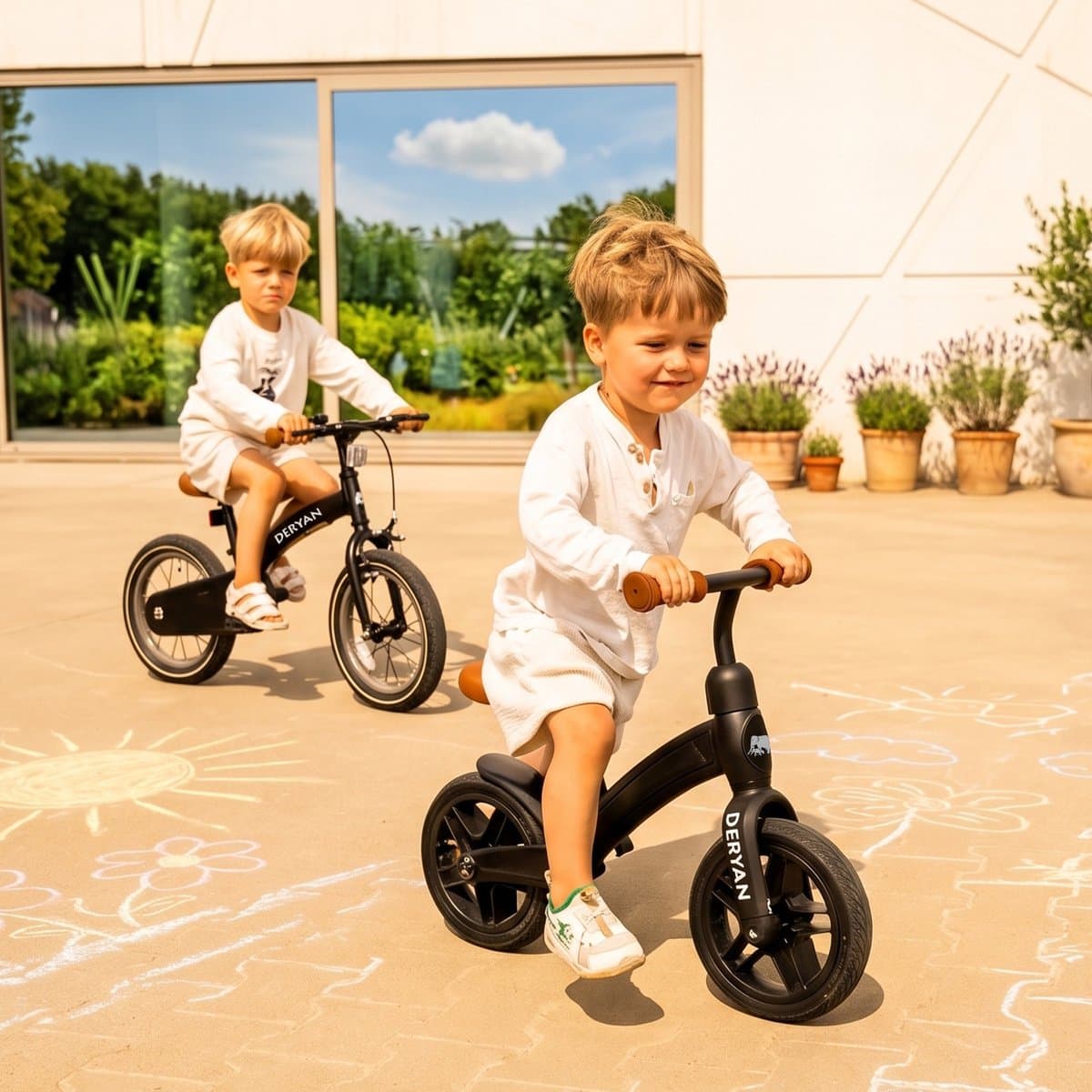 Deryan Luxe Loopfiets 10 inch - Zwart - EVA-wielen thumbnail 2