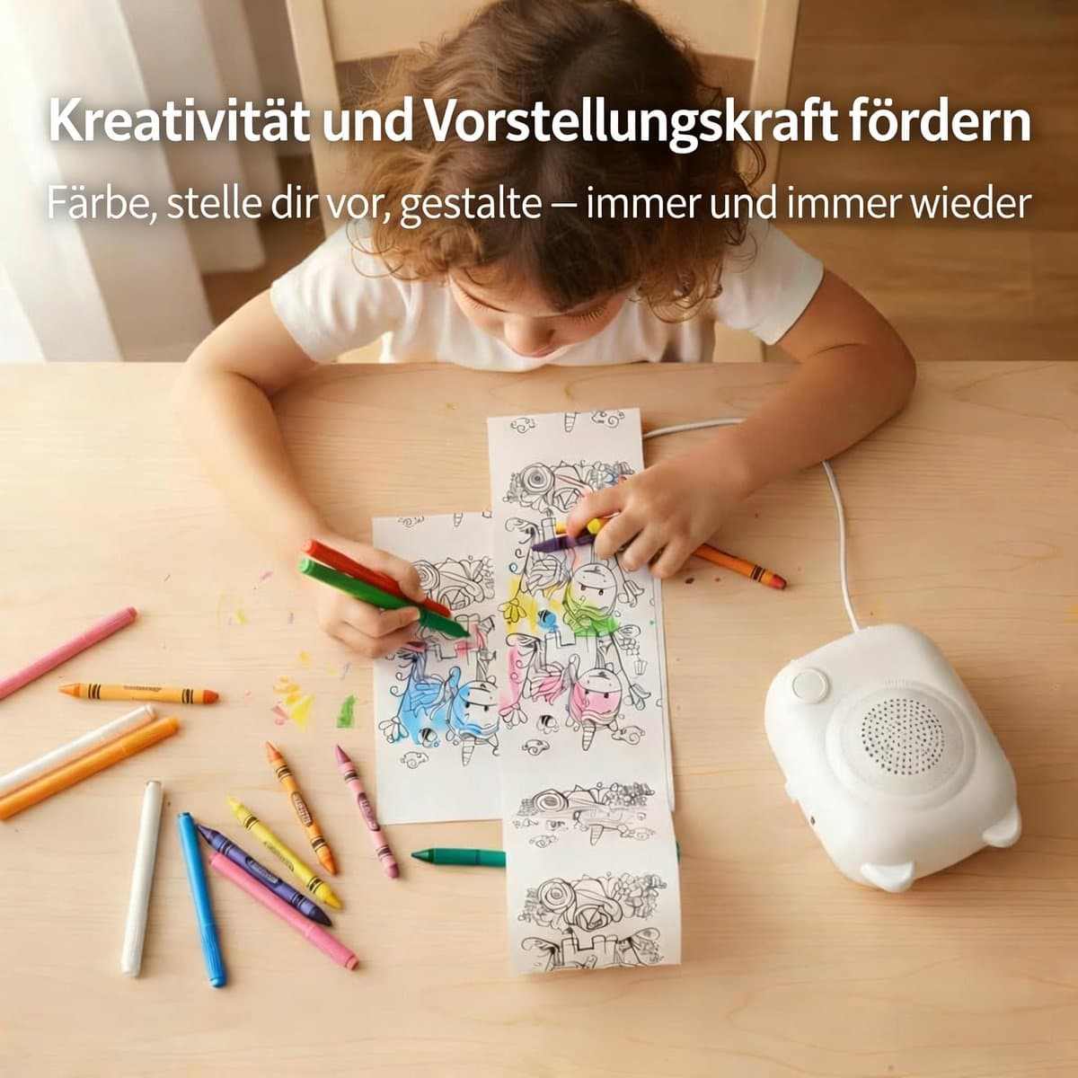 AI Mini Thermische Printer voor Kinderen met Spraakbesturing – Draagbare Inktloze Stickerprinter met Foto- en Afbeeldingengeneratie, voor Notities, Kleurplaten, Dagboek en DIY-Knutselprojecten thumbnail 8