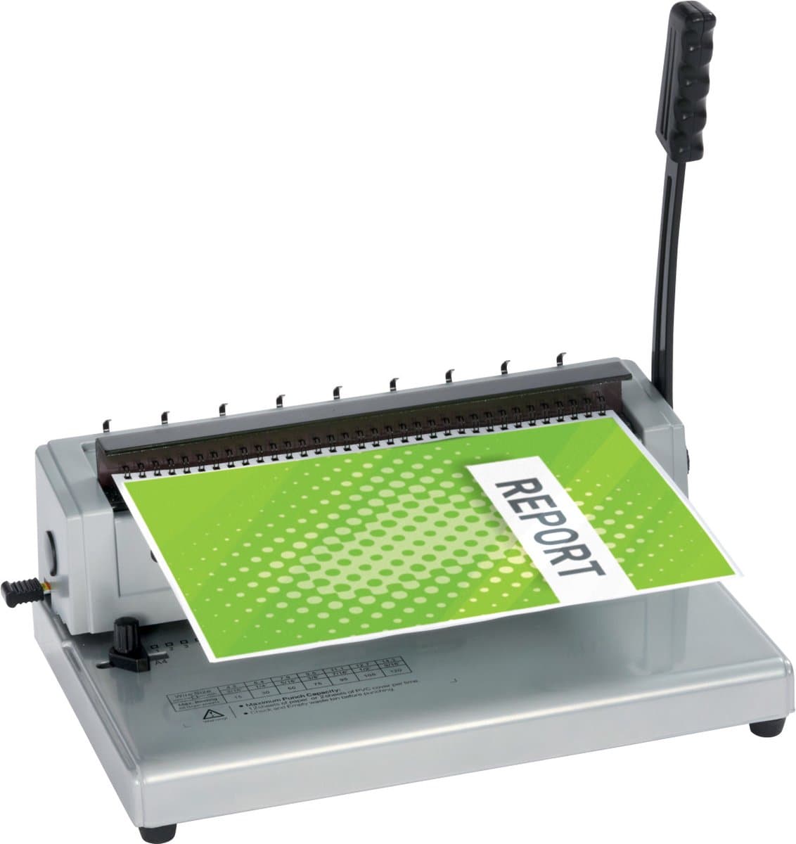 GBC W12 Handmatige Pons- en Wirebindmachine - Capaciteit 125 A4 vellen thumbnail 6