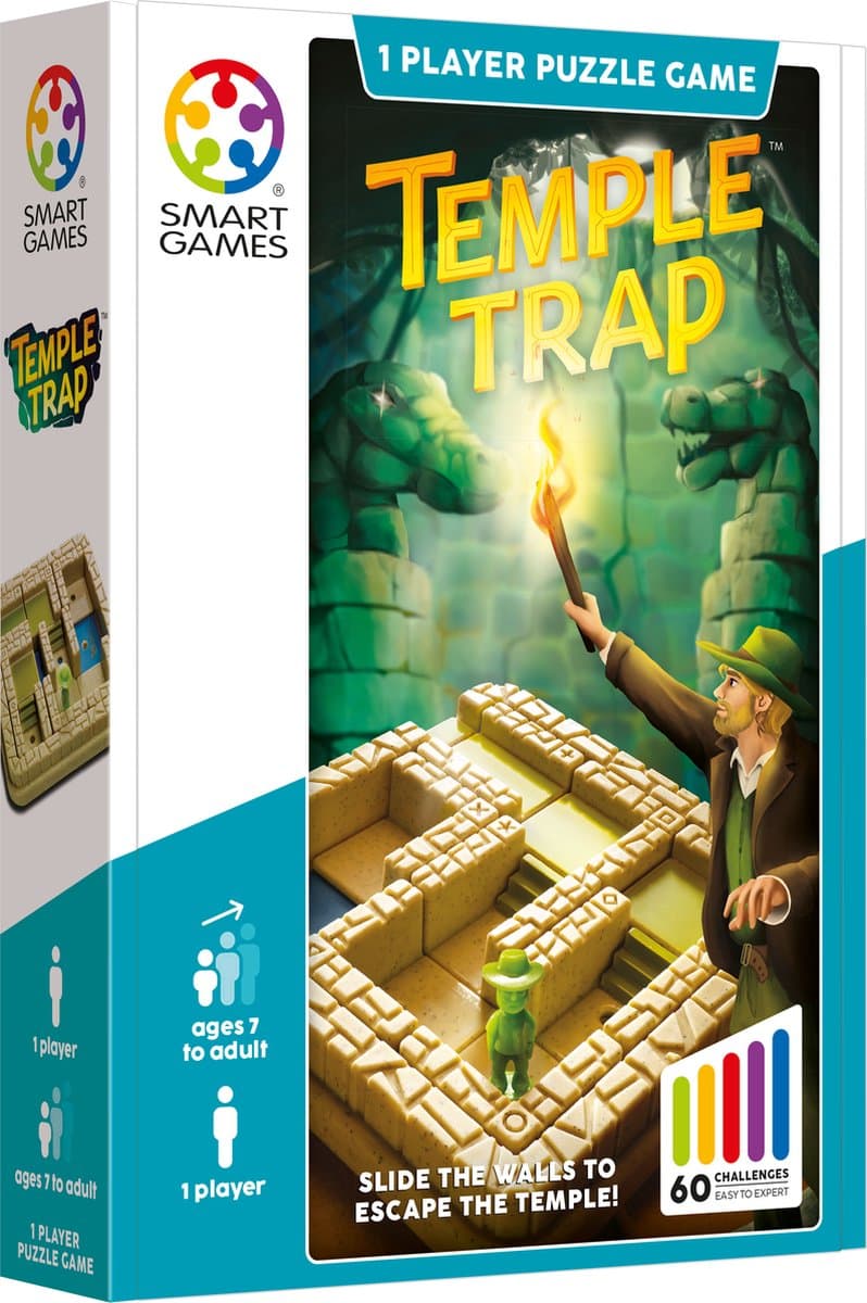 SmartGames Temple Trap Denkspel - Bewegend doolhof met 60 opdrachten thumbnail 6