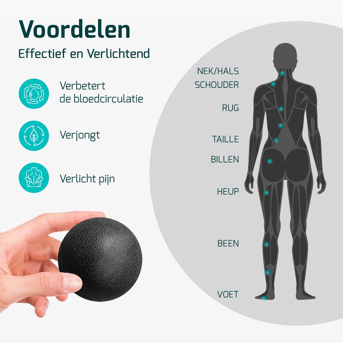 FITAGE Massage Gun: 30 standen, 12 opzetstukken, 7 uur batterij thumbnail 7