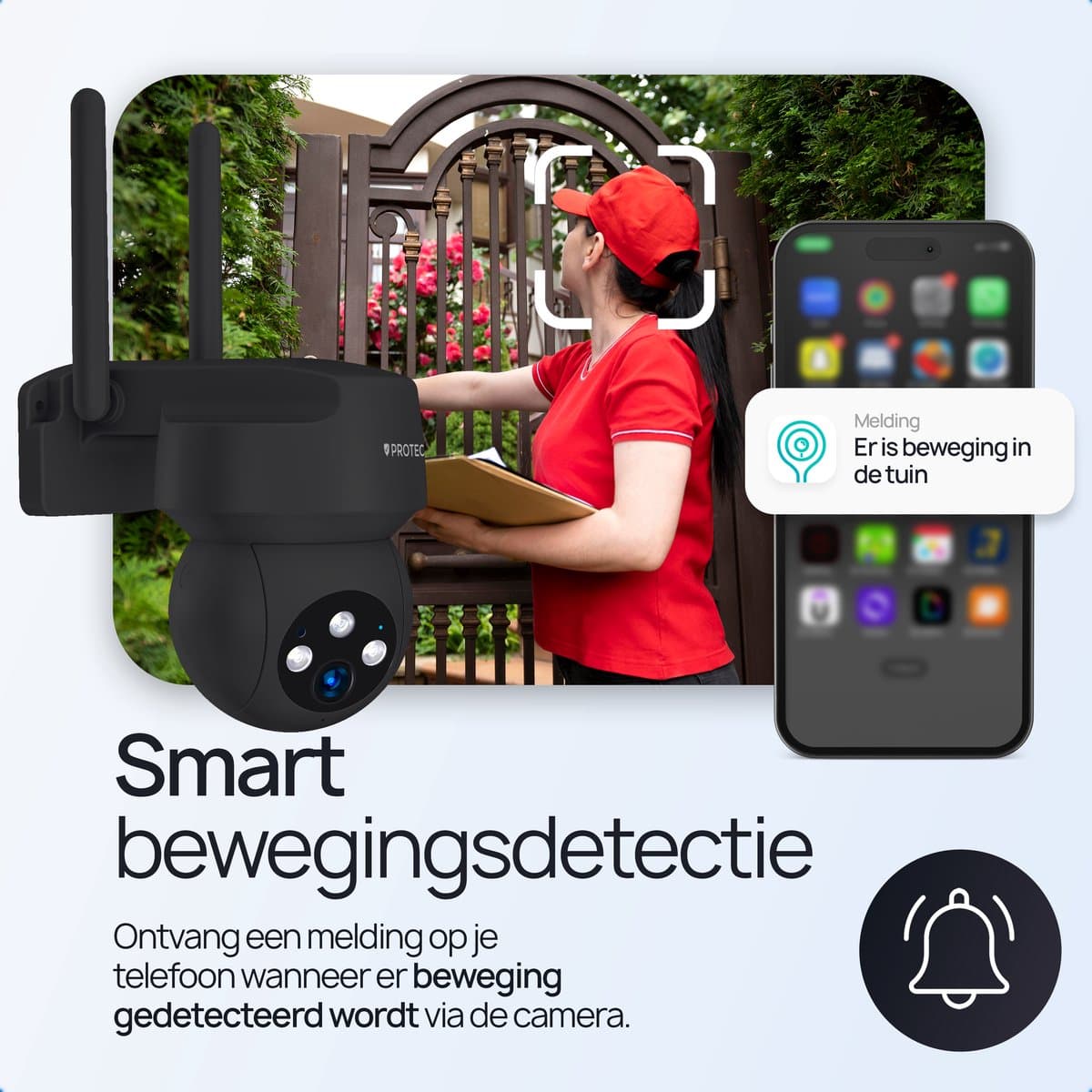 Protectly Beveiligingscamera Buiten 3K HD 5MP met 64GB SD thumbnail 3