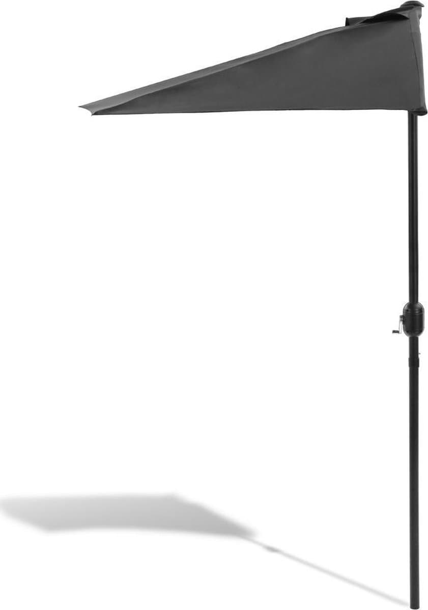 Kingsleeve Halfronde Balkonparasol – 270 cm UV50+ Antraciet thumbnail 8