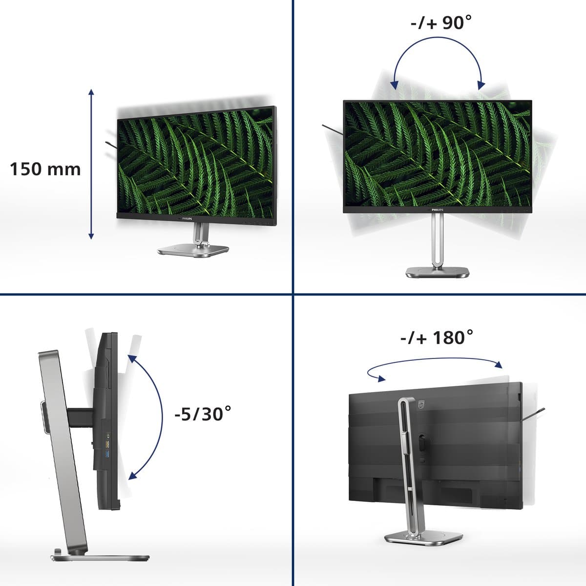 Philips 27B2G5500 QHD-monitor met sensoren thumbnail 2