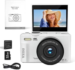 Productfoto van Roxa 48MP-camera met WiFi en 180° klapscherm