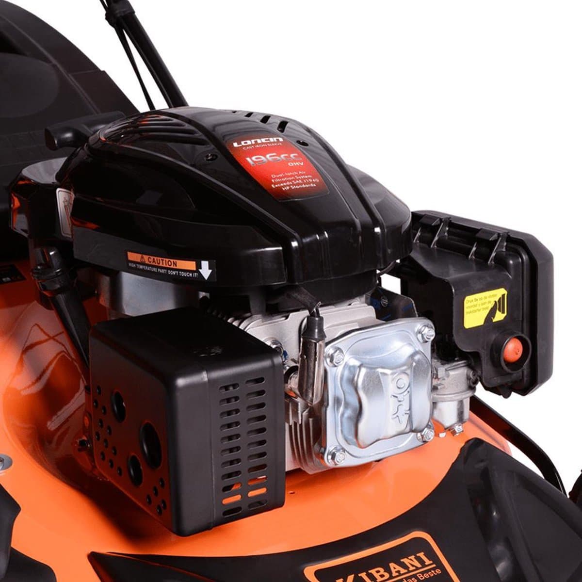 Kibani Benzine Grasmaaier - 196 cc / 4.7 pk 4-takt Motor – Extra Cross Blade & 4T Olie Bonus – Maaibreedte 53 cm – 8 Instelbare Maaihoogtes – Incl. 62L Opvangbak – Mulchfunctie thumbnail 5