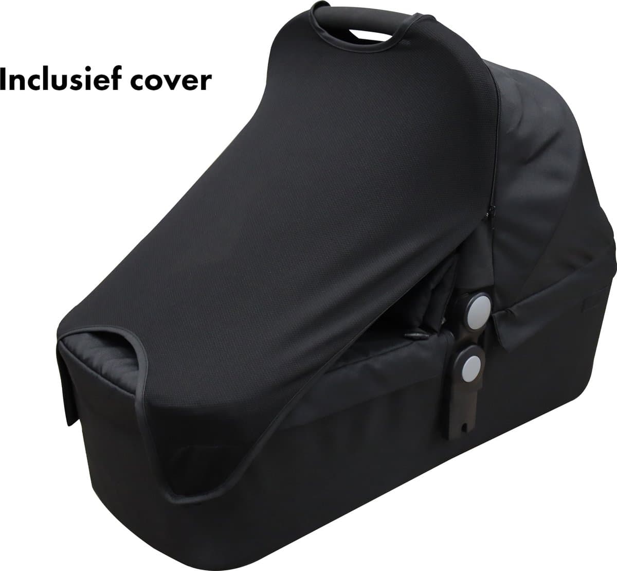 Deryan Luxe XP Buggy XL - Kinderwagen Inclusief Reiswieg - Compact lichtgewicht - Zwart thumbnail 7