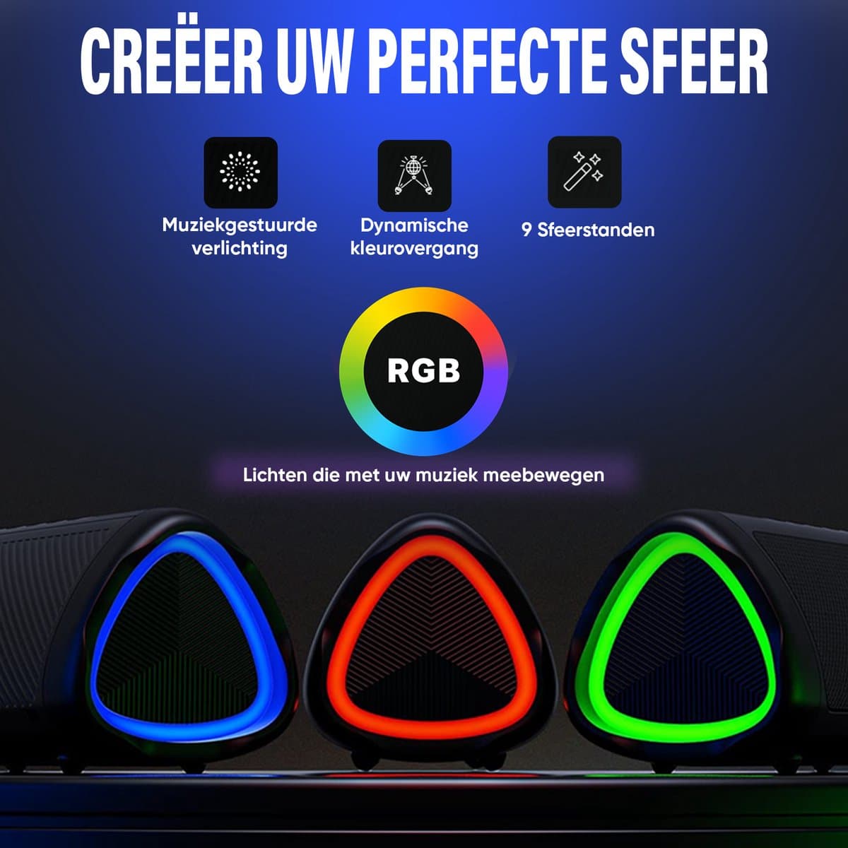 Muring Muring Bluetooth Speaker: 15W stereo, 20 uur, IPX5, TWS thumbnail 3