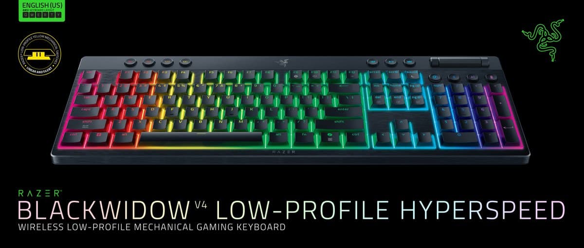 Razer BlackWidow V4 - Draadloos Gaming Toetsenbord - Mechanische Yellow Switches - RGB - Qwerty thumbnail 7