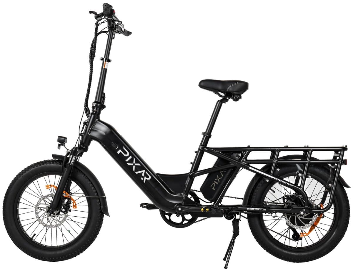 Pixar Plus7 Elektrische Fiets - 250 W Motor - 48V20,4Ah Accu- 20*3″ Dikke Banden - 90 km Maximaal Bereik - Shimano 7-versnellingen - Zwart thumbnail 2