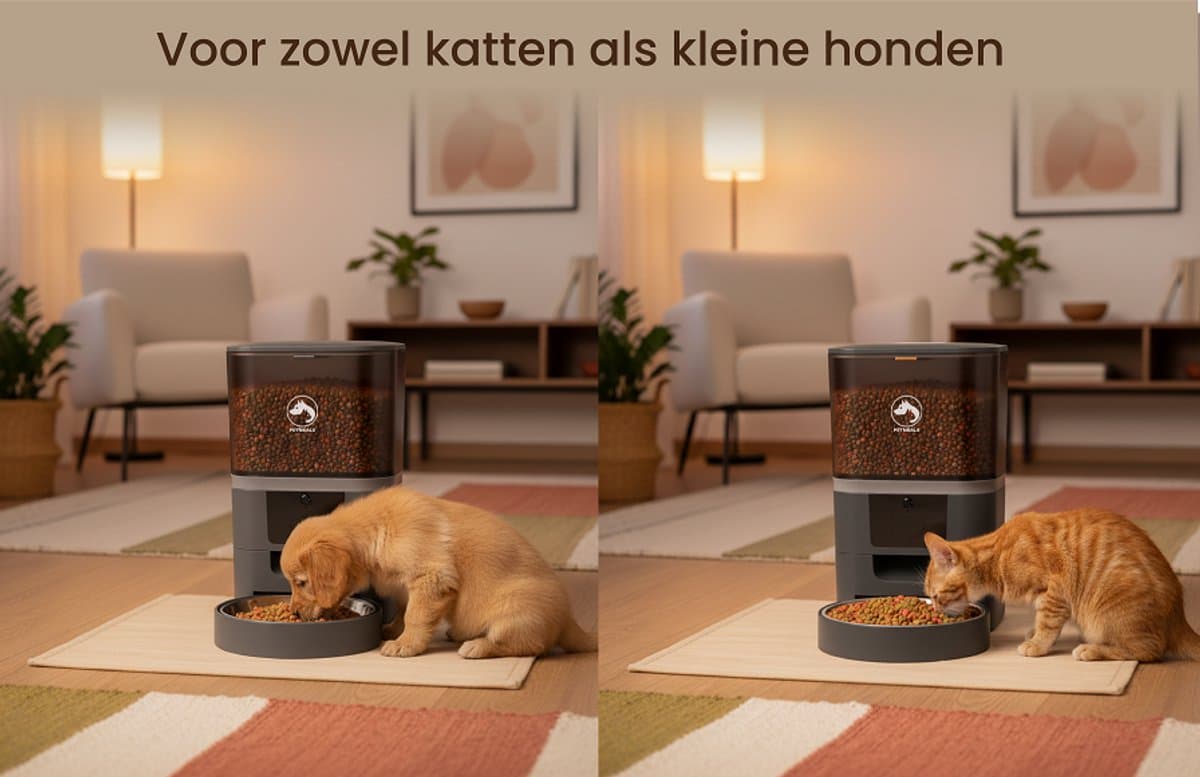 PetMeals® SmartFeed Pro - Automatische Voerbak - WiFi & App Bediening - 6L Inhoud - Voor Katten & Honden - Zwart thumbnail 7