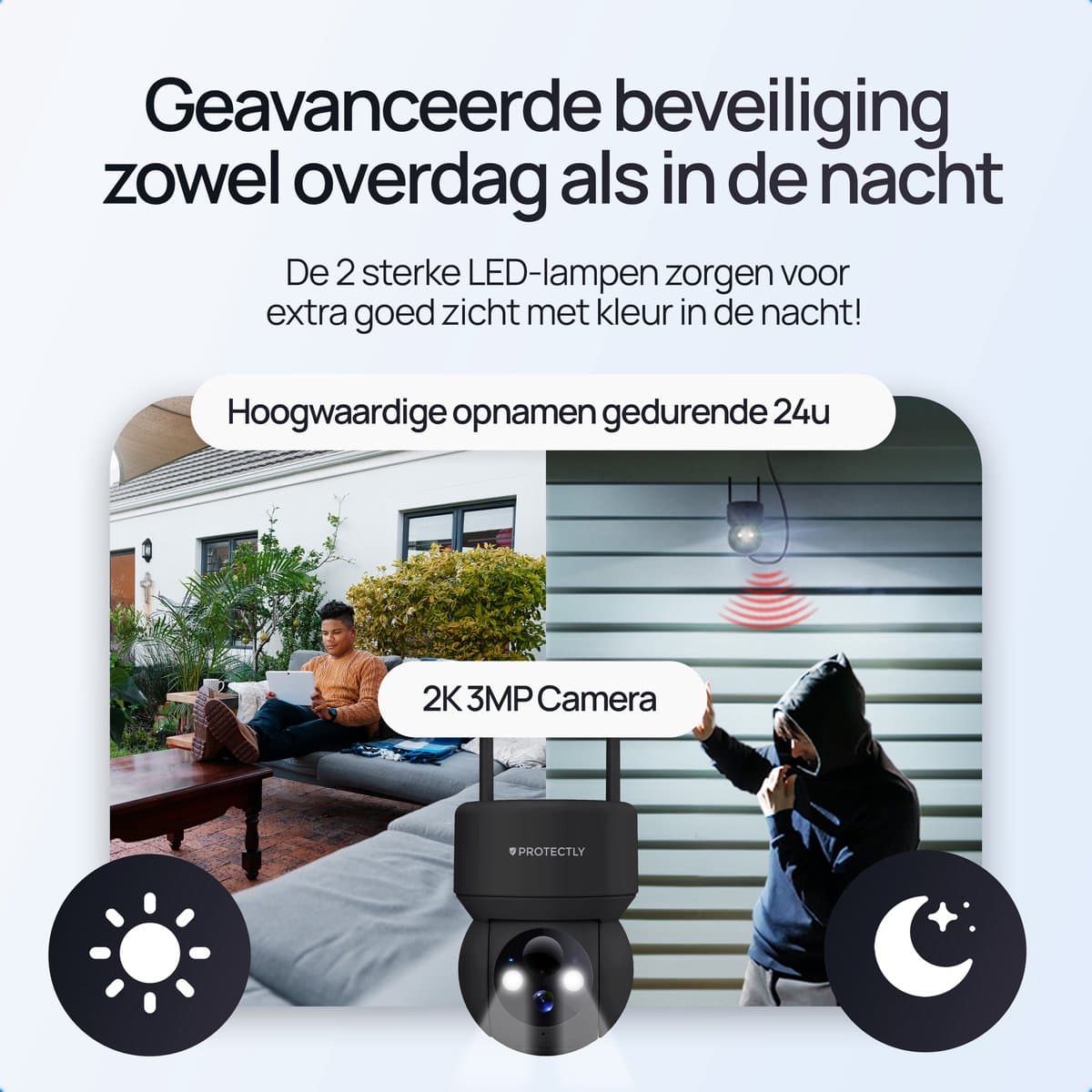 Protectly 2K Draadloze Beveiligingscamera Buiten met 64GB SD thumbnail 6
