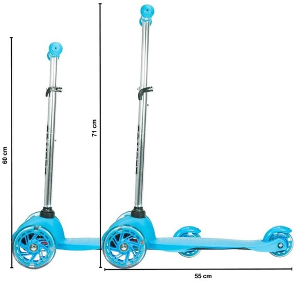 Yar Steppie - Kinderstep - Step 2-6 Jaar - 3 Lichtgevende Wielen - Jongens/Meisjes - Blauw thumbnail 3