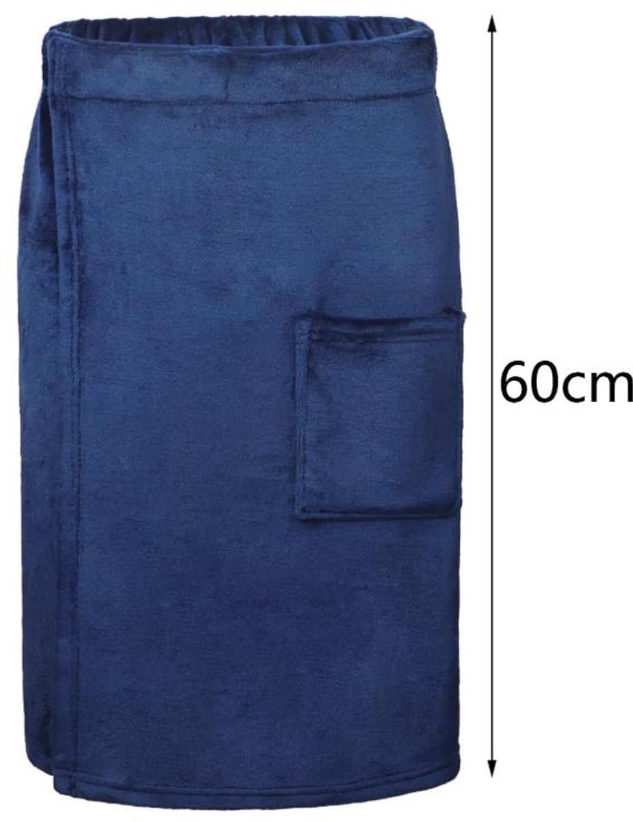 Verstelbare Badhanddoek Wrap voor Mannen - Draagbare Handdoek Rok met Zak voor Gym, Douche, Sauna, Spa en Strand thumbnail 2