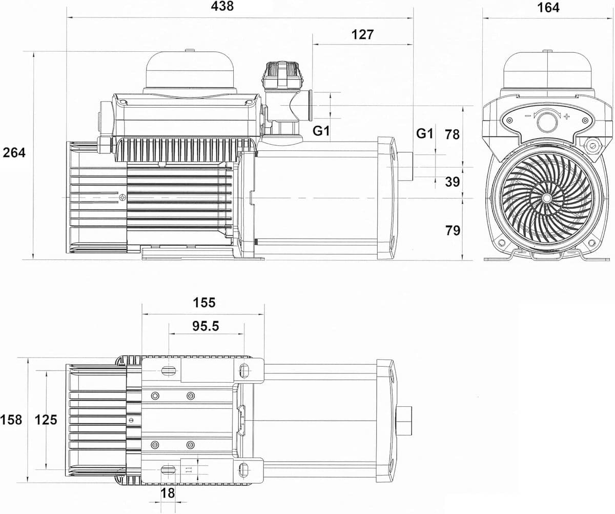 Huiswaterpomp met Sensor-Controle - Krachtige Centrifugaalpomp voor Tuin en Watertank thumbnail 5