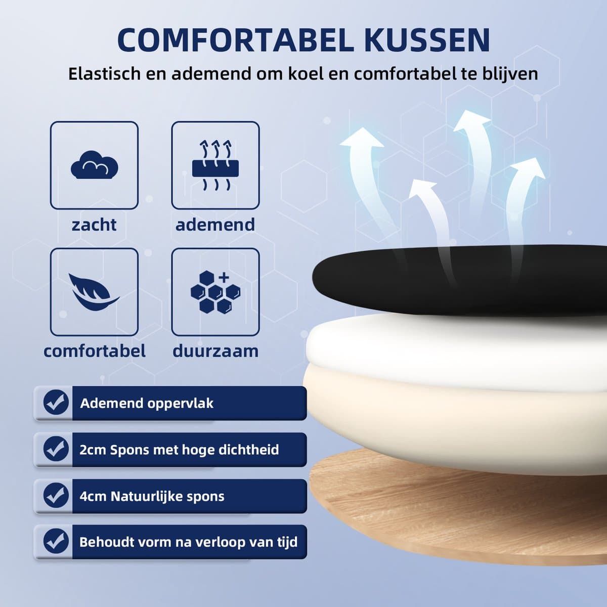 Elekiatech Ergonomische Bureaustoel - Bureaustoel - Bureaustoelen voor Volwassenen - opklapbare armleuningen-150 Kg - Zwart thumbnail 4