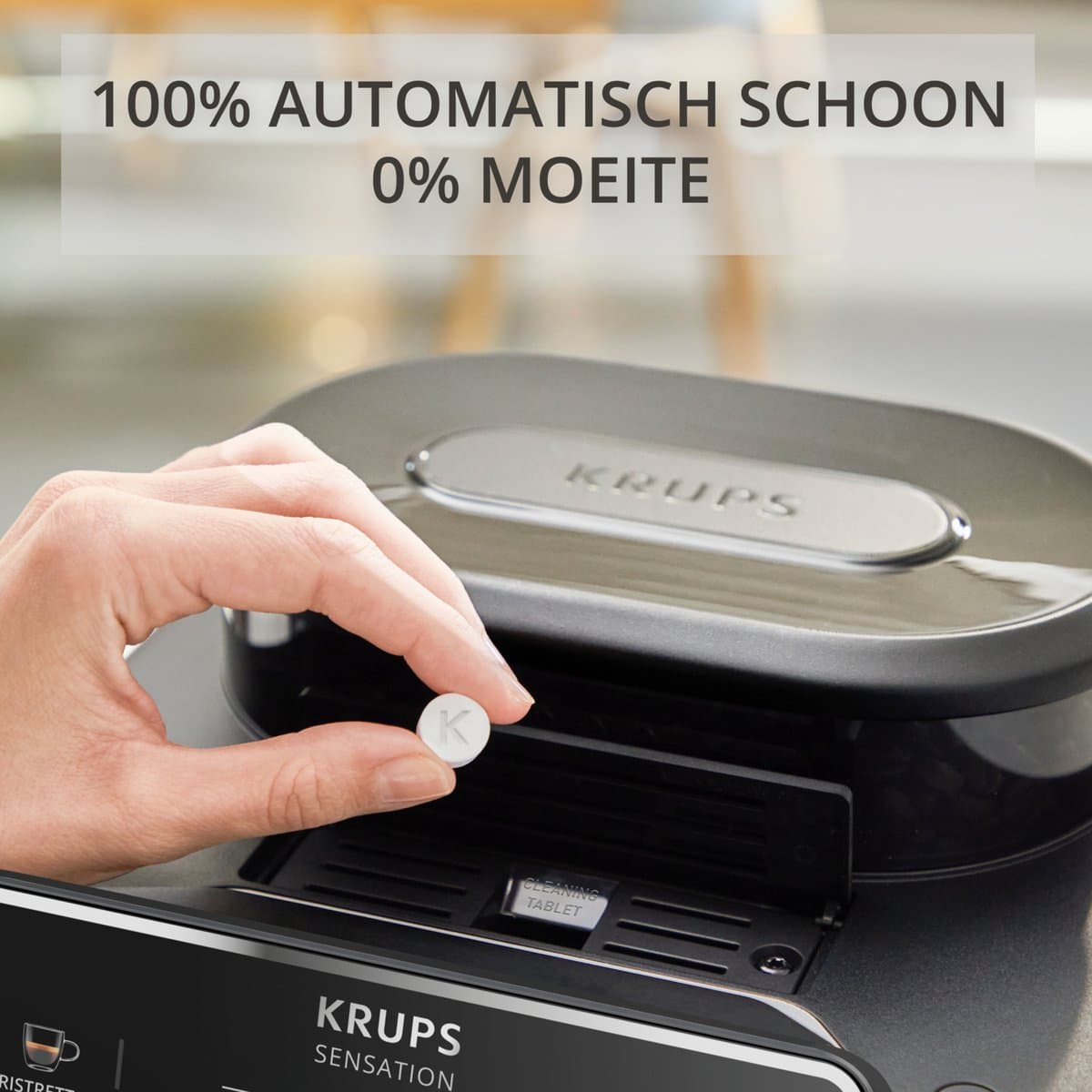 Krups Sensation C50 EA910B - Volautomatische Espressomachine - Nachtzwart - Favorieten Opslaan - Koffiemachine met bonen thumbnail 4