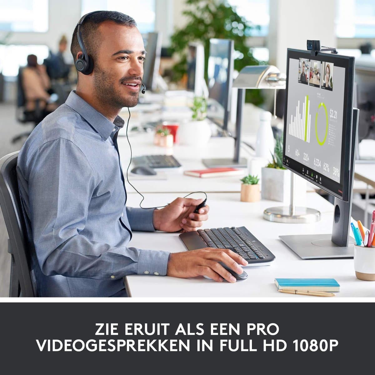 Logitech C920 HD Pro Webcam: Full HD 1080p met stereogeluid thumbnail 7