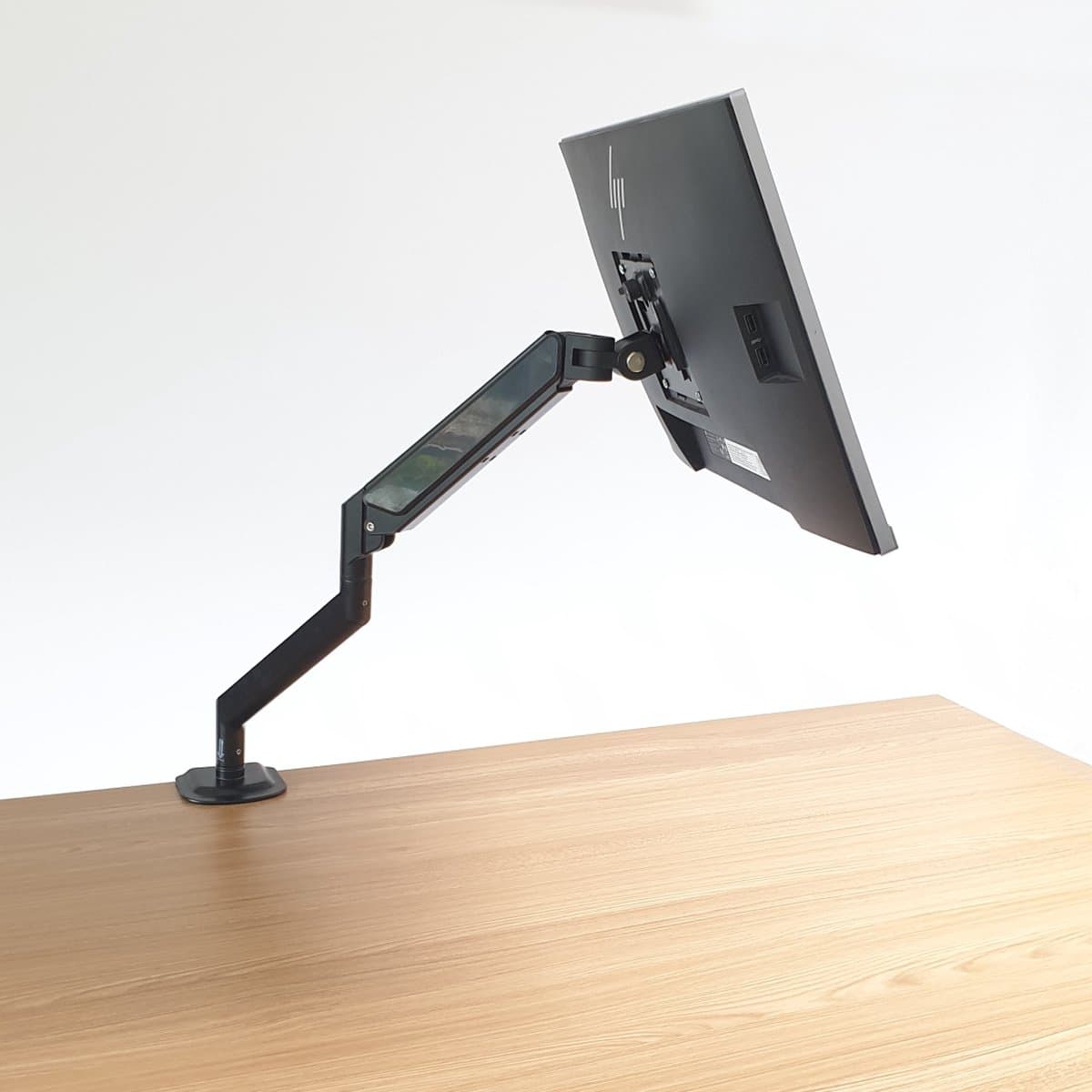 MOGI - Monitorbeugel - Gasveer - Enkel - Full Motion Monitor Arm voor op Kantoor en Thuis - Zwart thumbnail 5