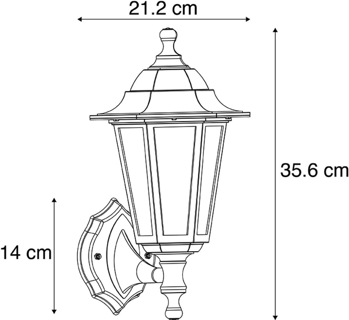 QAZQA new haven - Klassieke Wandlamp voor buiten - 1 lichts - D 21.2 cm - Goud/messing - Buitenverlichting thumbnail 6