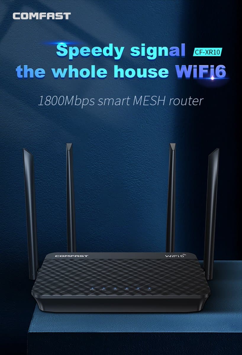 Viatel WiFi 6 Mesh Router 1800Mbps met 4 externe antennes thumbnail 5