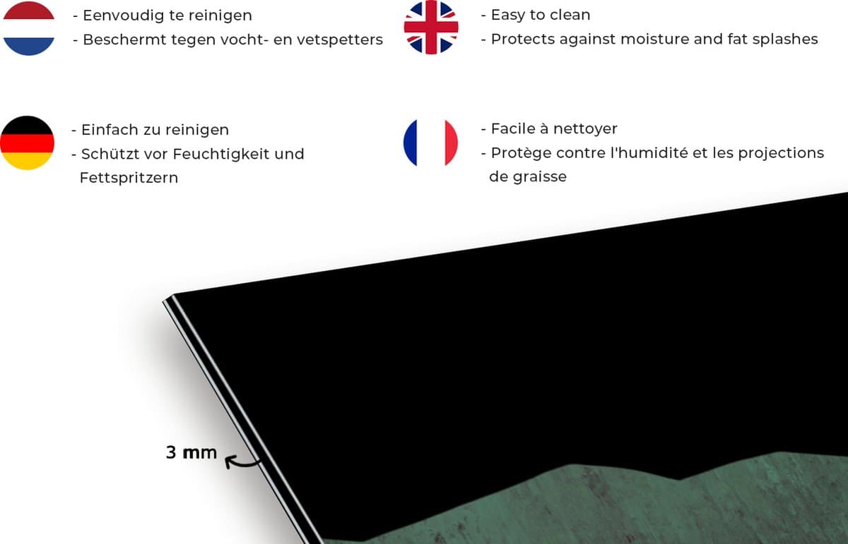 KitchenYeah Spatscherm 70x30 cm - Best Grandma Ever aluminium thumbnail 2
