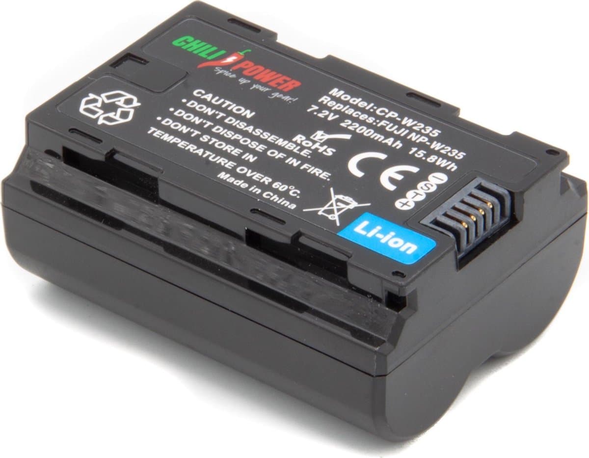 ChiliPower Fujifilm NP-W235 accu - 2200mAh thumbnail 2