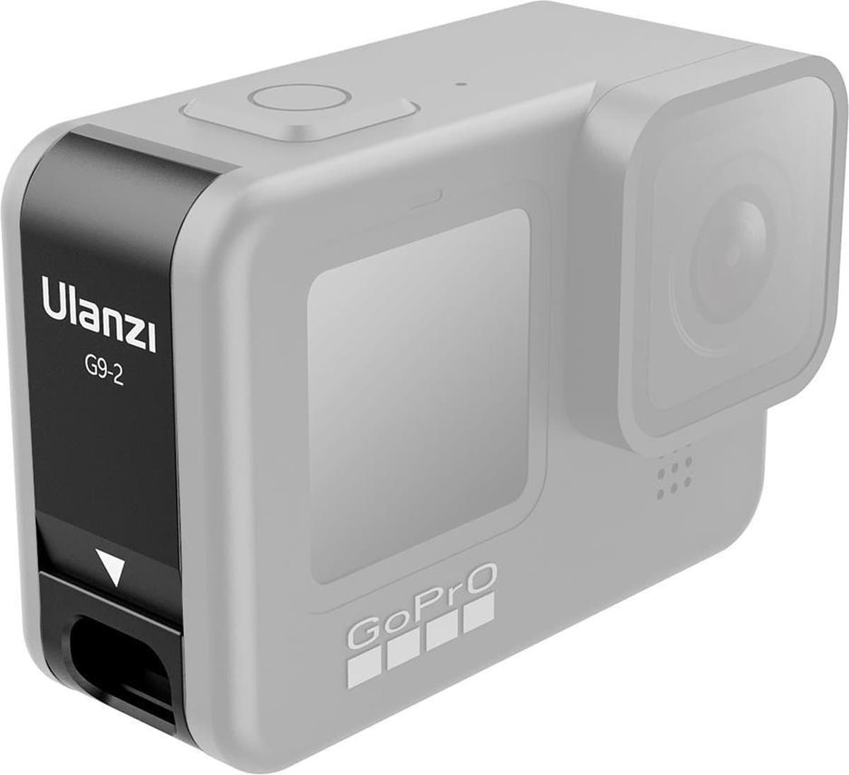 Ulanzi G9-2 batterijklep - oplaadaansluiting voor GoPro Hero 9,10,11,12 en 13 - Zwart thumbnail 2
